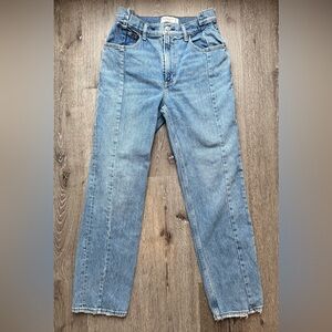Abercrombie & Fitch 90s Straight Jeans 28S Ultra High Rise Light Wash